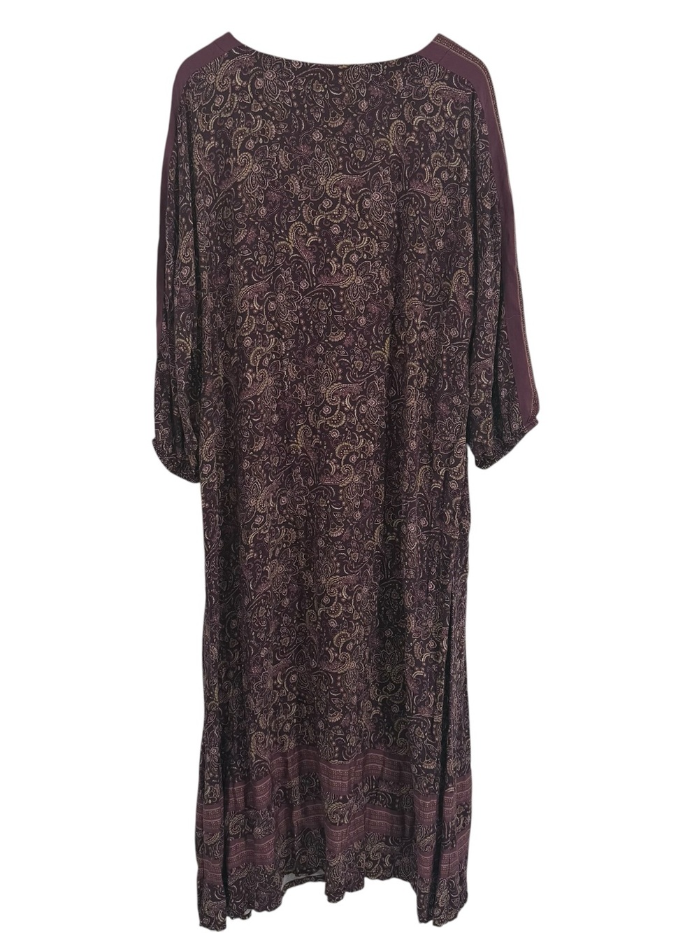 Pure J. JILL Purple Paisley Floral EcoVero Satin Maison Midi Dress Size 2X - Picture 3 of 12